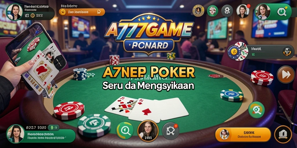Screenshot utama A777GAME dengan gameplay Poker yang seru.