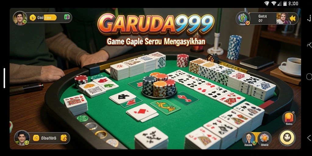 Tampilan gameplay Gaple yang menarik di GARUDA999.