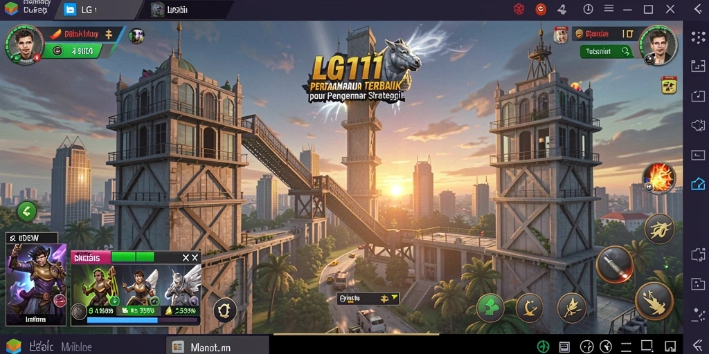 Screenshot LG111 menunjukkan aksi bertahan yang seru dalam Tower Defense.