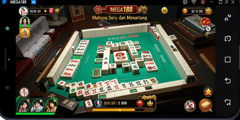 Tampilan gameplay MEGA188 yang menarik dan penuh warna.