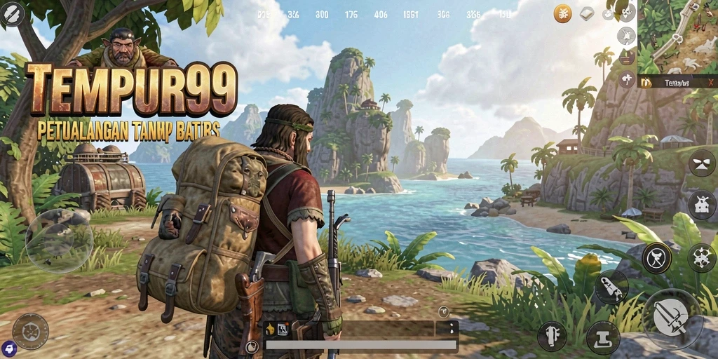 Tampilan menarik dari gameplay TEMPUR99 yang penuh eksplorasi.