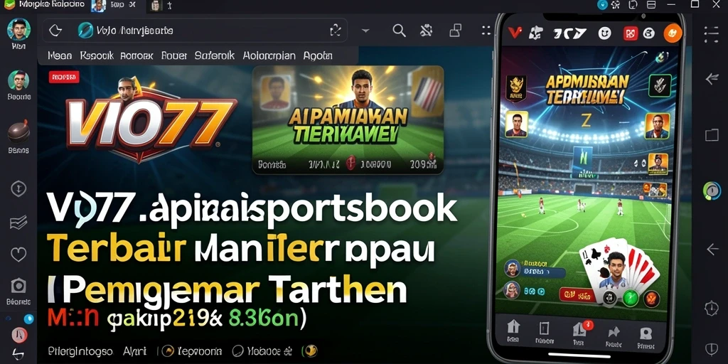 Tampilan utama VIO77 menampilkan berbagai pilihan taruhan olahraga.