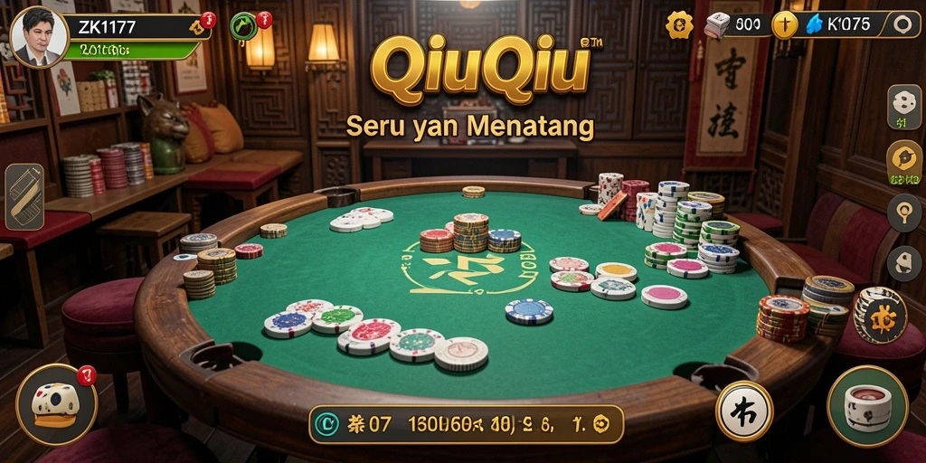 Tampilan menarik dari gameplay QiuQiu di ZK1177.